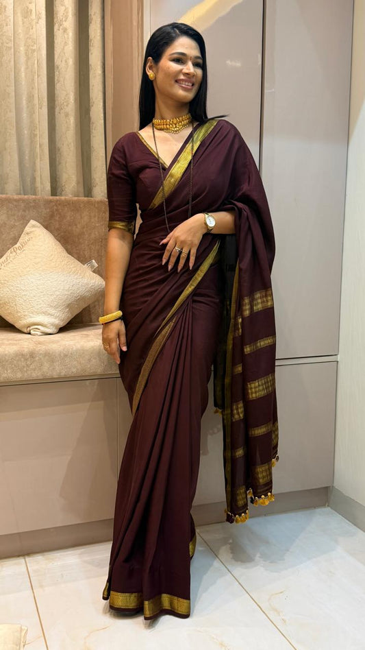 Pure Crepe Silk Saree | Gold Zari Border | 6 Bold Colors