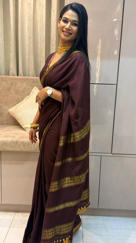 Pure Crepe Silk Saree | Gold Zari Border | 6 Bold Colors