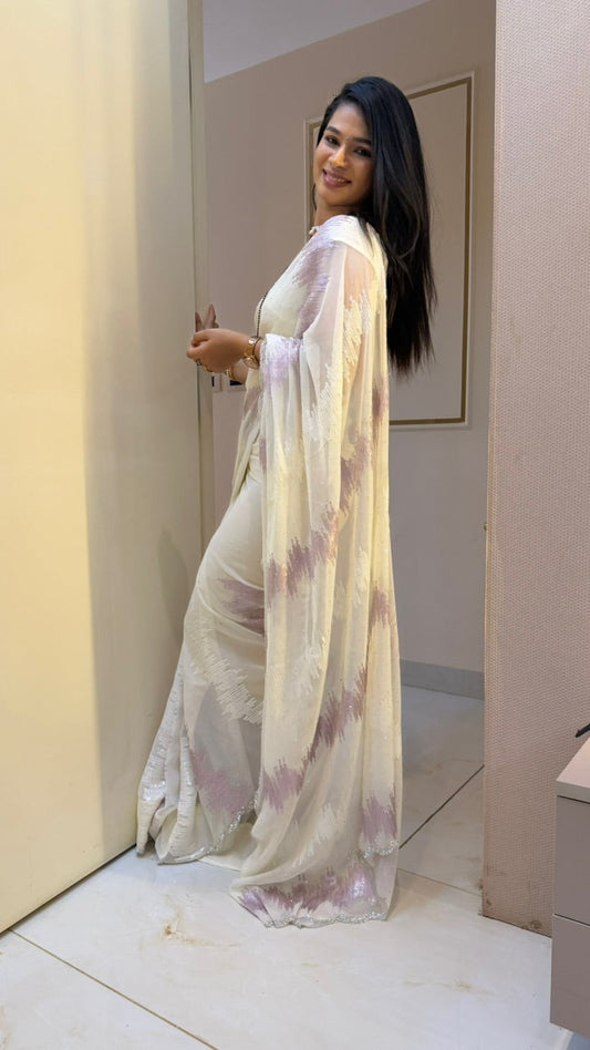 Ivory Aurora Saree